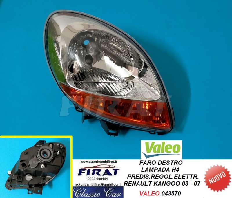 FARO RENAULT KANGOO 03 - 07 H7 DX (043570)